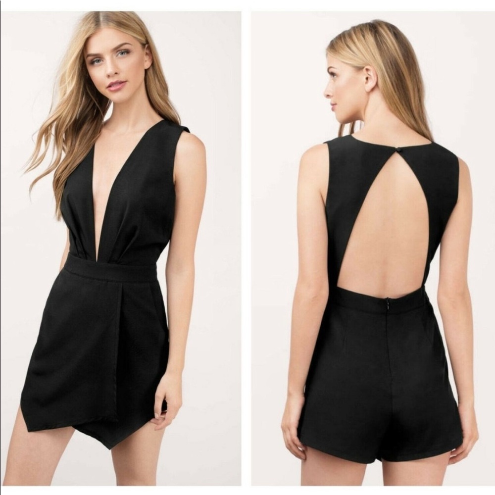 Tobi black skort romper